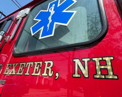 side of fire truck showing medical symbol