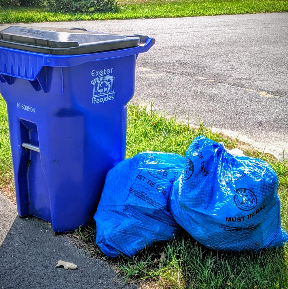 blue trash bags for recycling